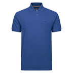 Peter Gribby Short Sleeve Melange Pique Polo - Blue