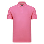 Peter Gribby Short Sleeve Melange Pique Polo - Pink