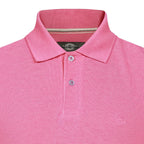 Peter Gribby Short Sleeve Melange Pique Polo - Pink