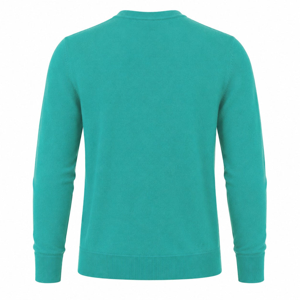 Peter Gribby Merino Blend Crew Neck Sweater - Aqua