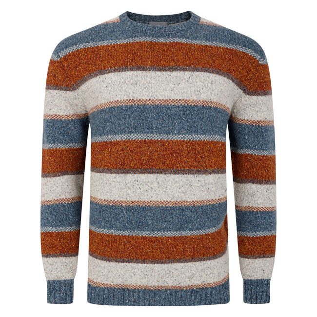 Peter Gribby Striped Crew Neck Sweater - Multicolour Hover Image