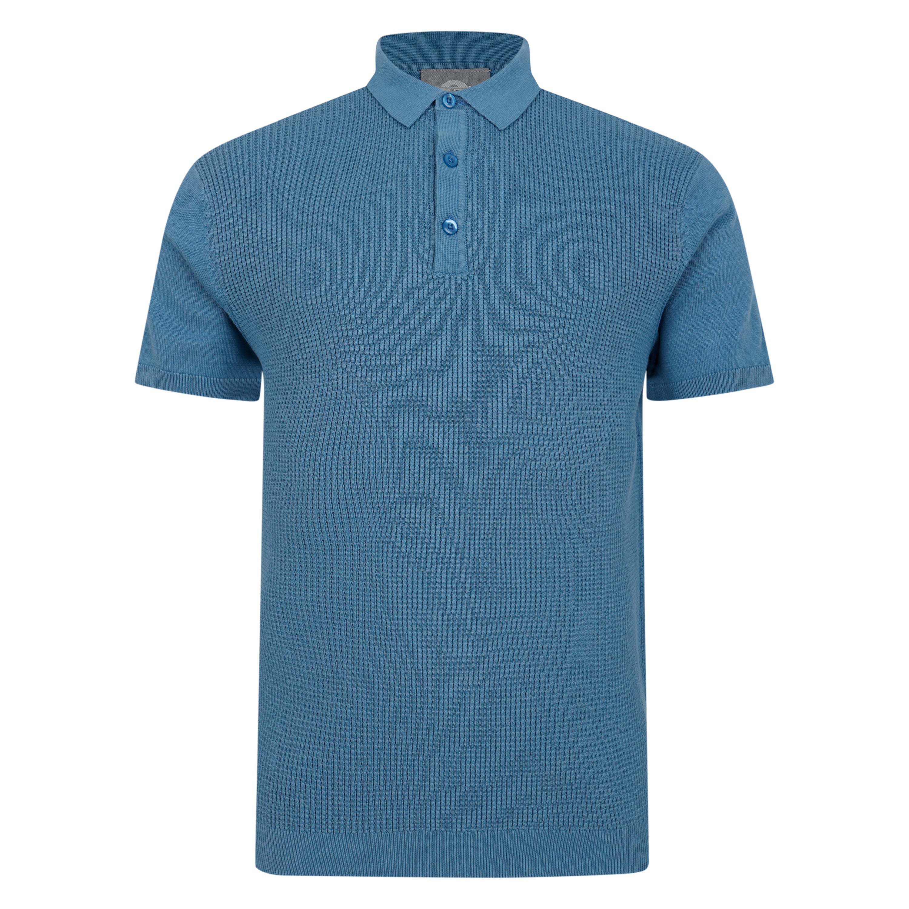 Peter Gribby Short Sleeve Knitted Polo Shirt - Teal