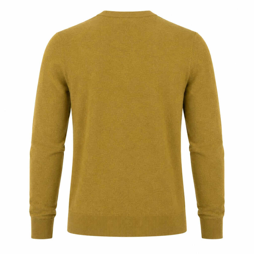 Peter Gribby Merino Blend Crew Neck Sweater - Mustard