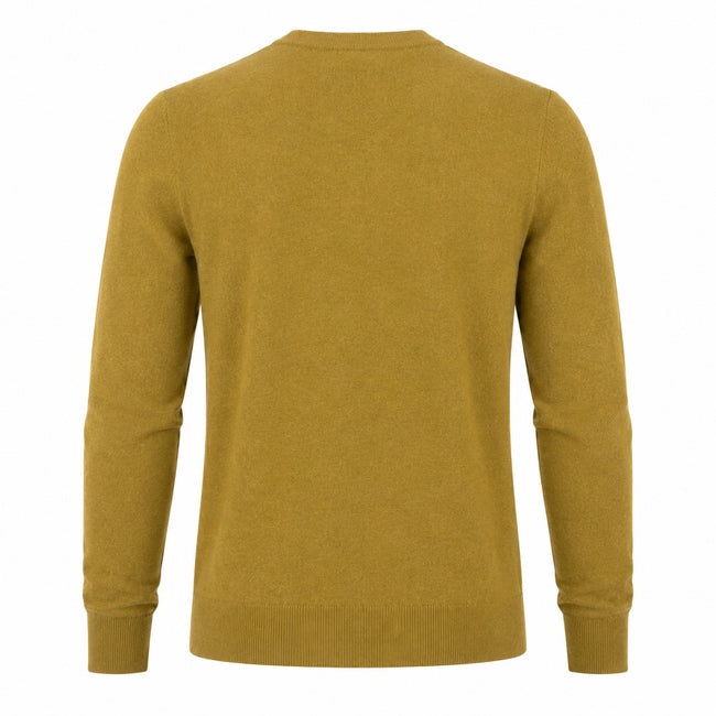 Peter Gribby Merino Blend Crew Neck Sweater - Mustard Main Image