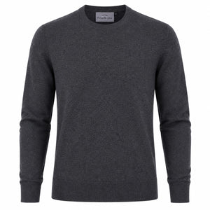 Peter Gribby Merino Blend Crew Neck Sweater - Charcoal