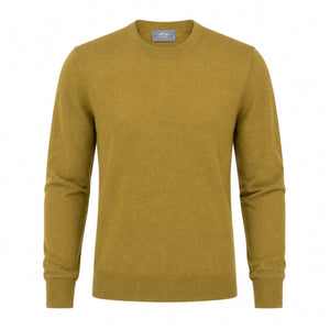 Peter Gribby Merino Blend Crew Neck Sweater - Mustard