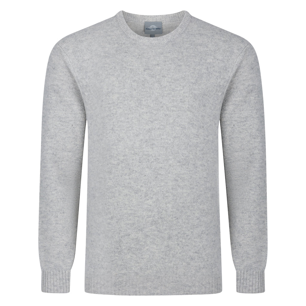 Peter Gribby Lambswool Crew Neck Sweater - Silver