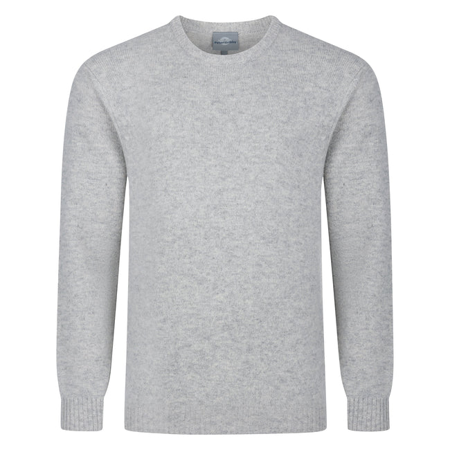 Peter Gribby Lambswool Crew Neck Sweater - Silver Hover Image