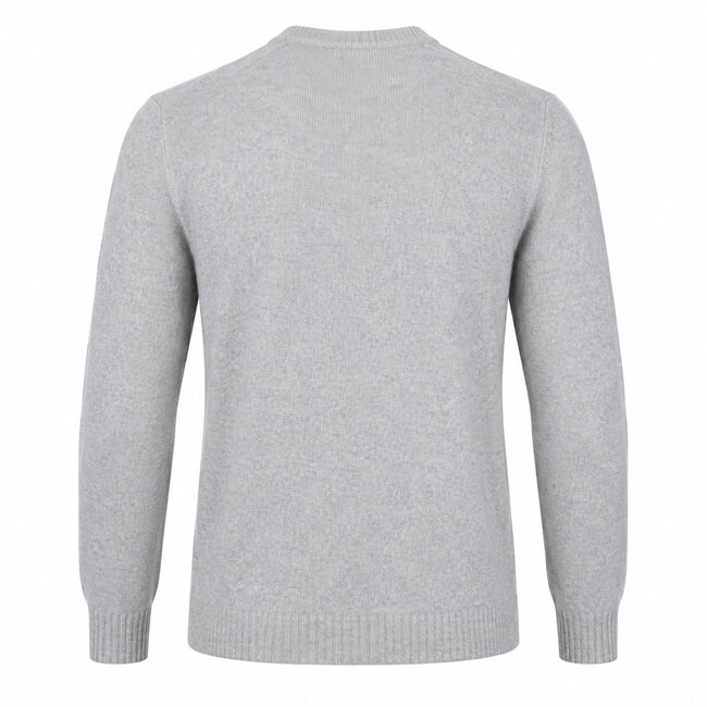 Peter Gribby Lambswool Crew Neck Sweater - Silver Main Image