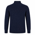 Peter Gribby Lambswool Mix Nep 1/4 Zip - Indigo