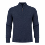 Peter Gribby Lambswool 1/4 Zip Sweater - Indigo