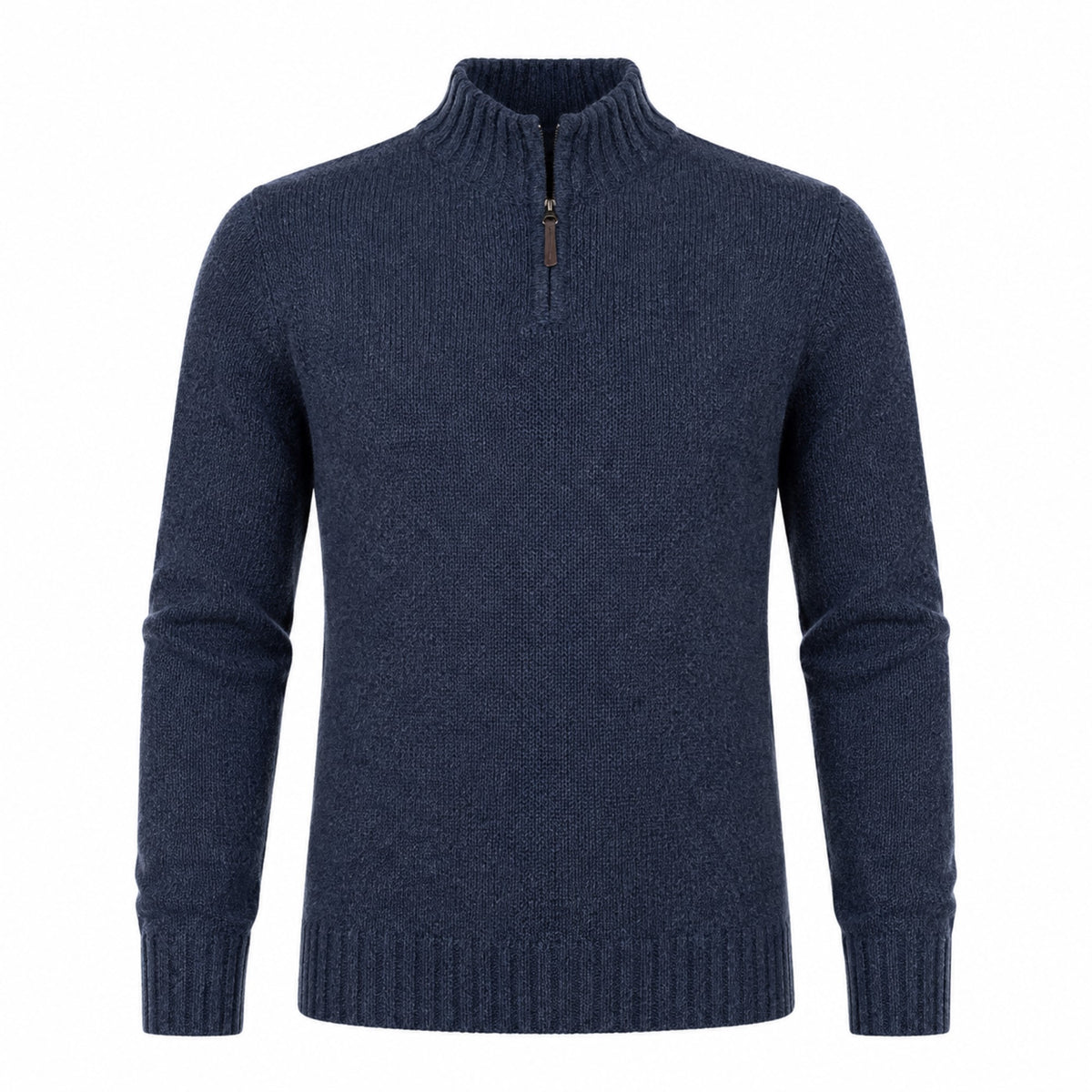 Peter Gribby Lambswool 1/4 Zip Sweater - Indigo