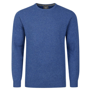 Peter Gribby Crew Neck Lambswool Sweater - Blue