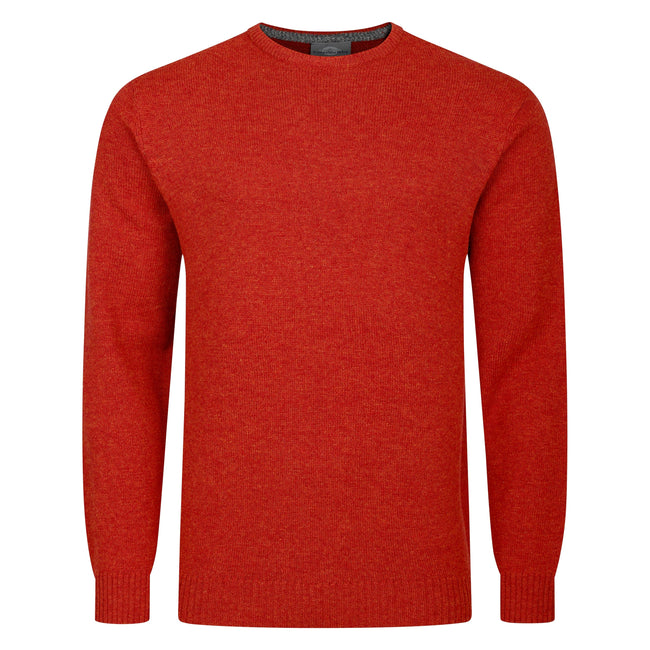 Peter Gribby Crew Neck Lambswool Sweater - Copper Hover Image