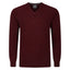 Peter Gribby V Neck Lambswool Sweater - Wine
