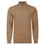 Peter Gribby Lambswool Quarter Zip Sweater - Caramel