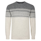 Peter Gribby Fairisle Yoke Crew Neck Sweater - Ecru