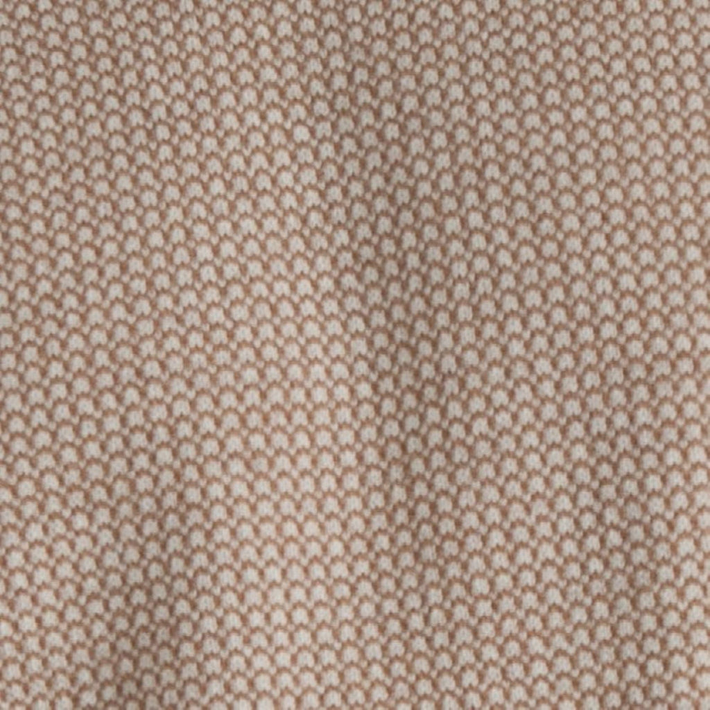 Peter Gribby Bi Colour Jacquard Crew Neck Jumper - Caramel