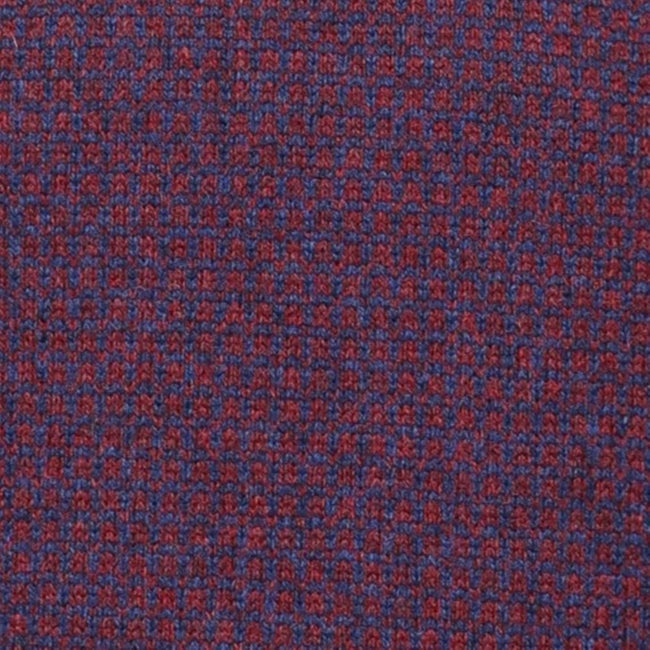Peter Gribby Bi Colour Jacquard Crew Neck Jumper - Navy Main Image