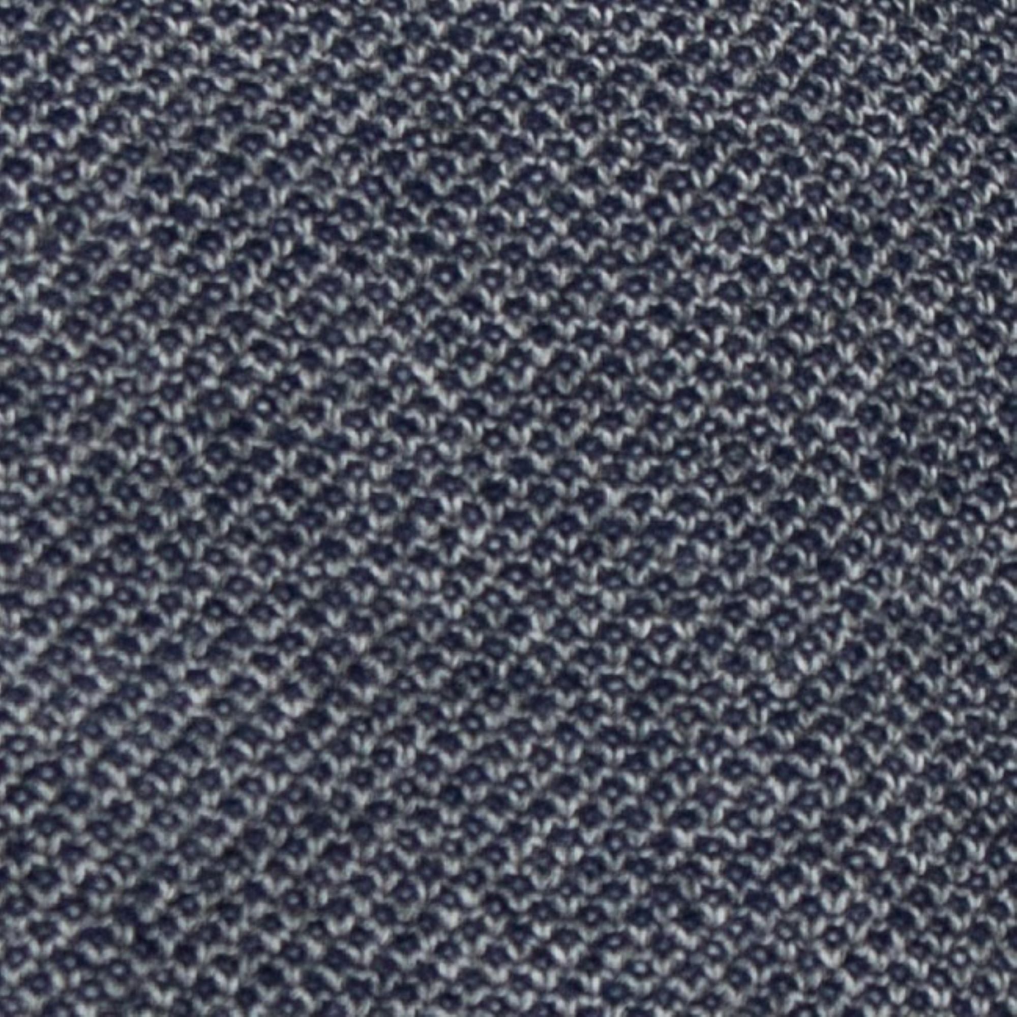 Peter Gribby Textured Bi Colour Crew Neck Jumper - Navy/Grey