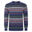 Peter Gribby Striped Crew Neck Jumper - Navybase
