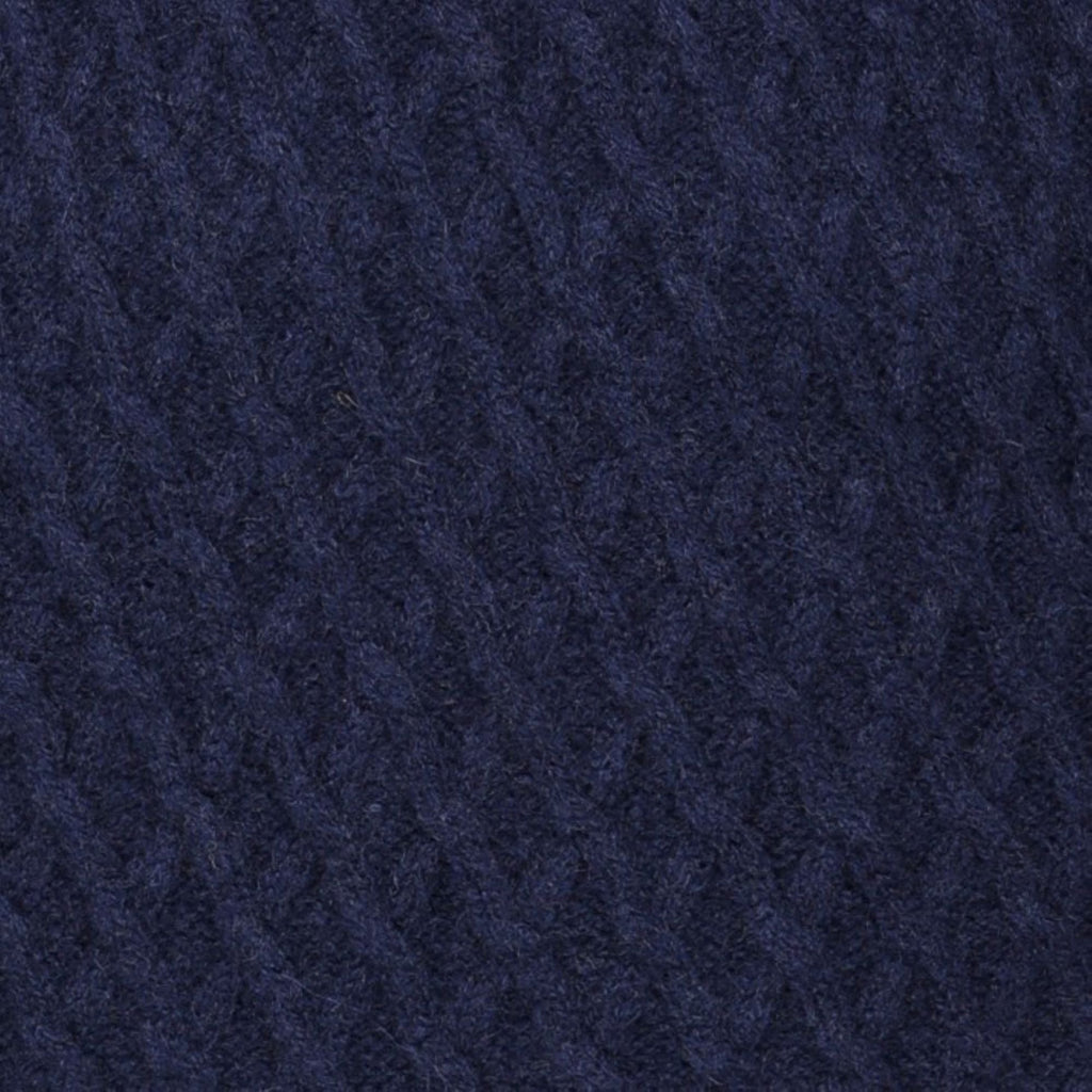 Peter Gribby Patterned Quarter Zip Jumper - Navy
