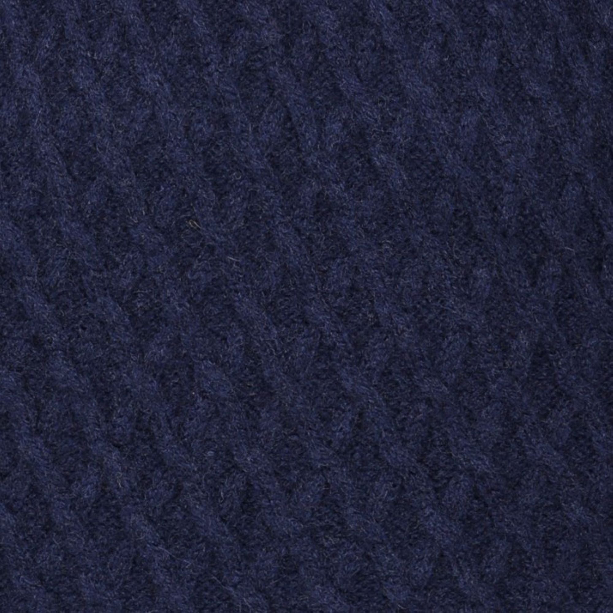 Peter Gribby Patterned Quarter Zip Jumper - Navy
