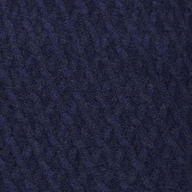 Peter Gribby Patterned Quarter Zip Jumper - Navy Main Image