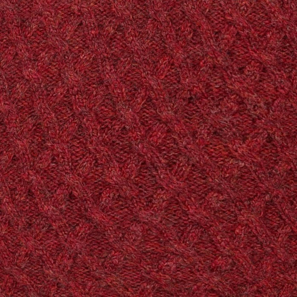 Peter Gribby Patterned Quarter Zip Jumper - Russet
