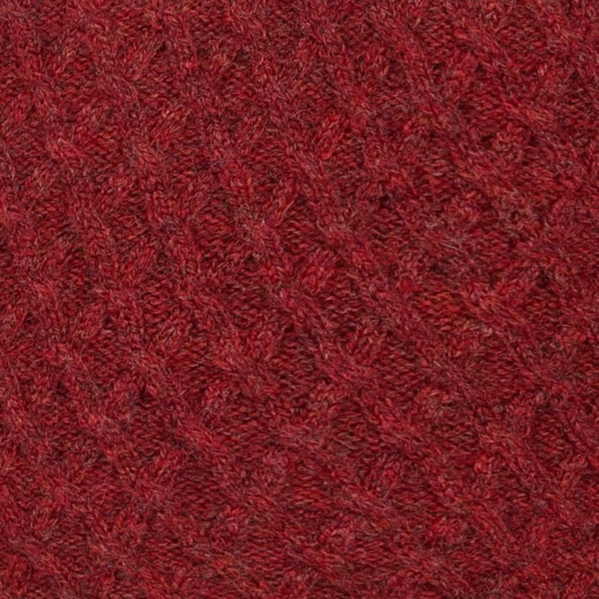 Peter Gribby Patterned Quarter Zip Jumper - Russet