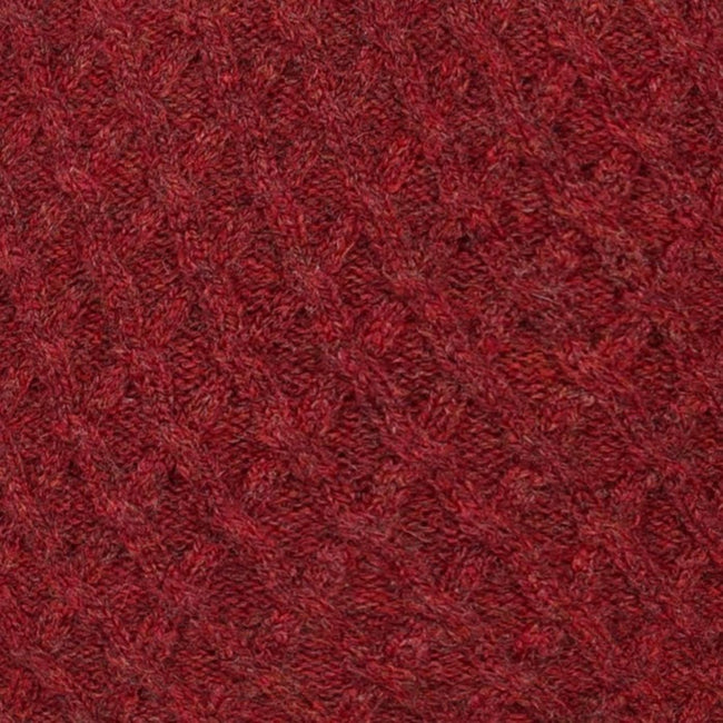 Peter Gribby Patterned Quarter Zip Jumper - Russet Main Image