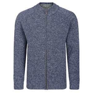 Peter Gribby Ribbed Zipper Jacket - Bluemarl
