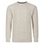 Peter Gribby Cable Front Crew Neck Jumper - Ecru