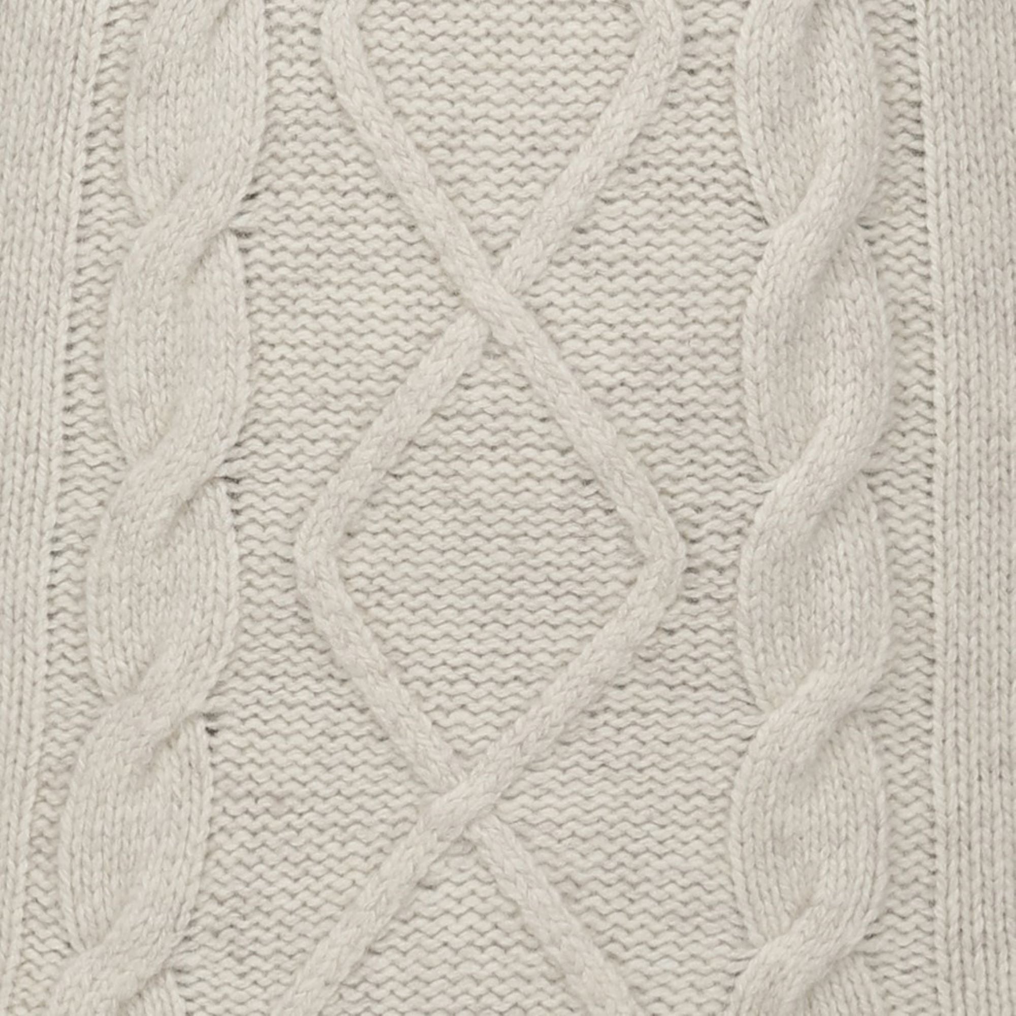Peter Gribby Cable Front Crew Neck Jumper - Ecru