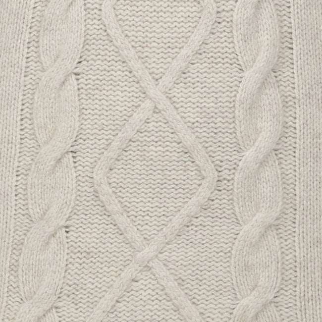 Peter Gribby Cable Front Crew Neck Jumper - Ecru Main Image