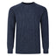 Peter Gribby Cable Front Crew Neck Jumper - Midnight