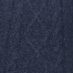 Peter Gribby Cable Front Crew Neck Jumper - Midnight