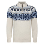 Peter Gribby Nordic Quarter Zip Sweater - Ecru