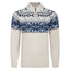 Peter Gribby Nordic Quarter Zip Sweater - Ecru