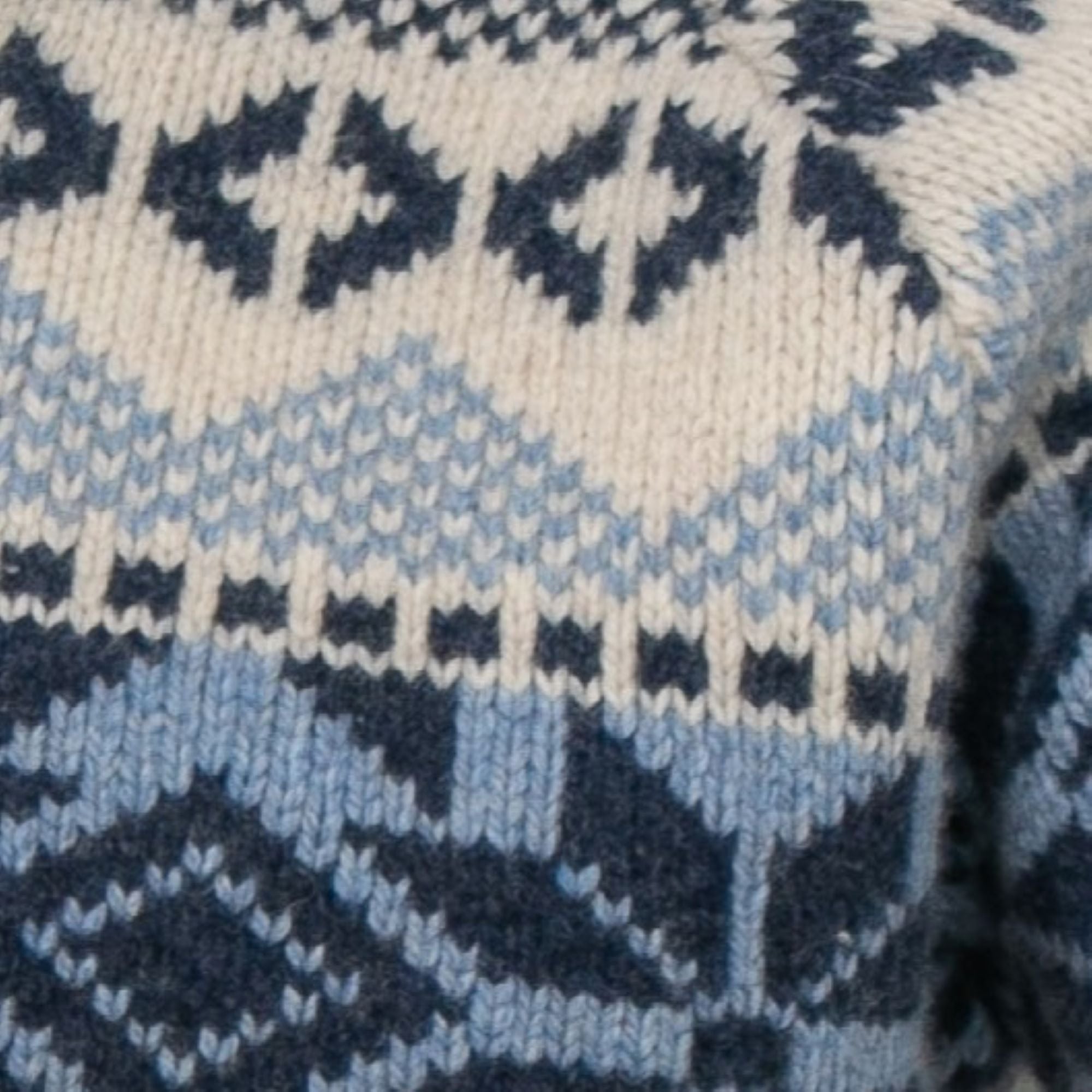 Peter Gribby Nordic Quarter Zip Sweater - Ecru
