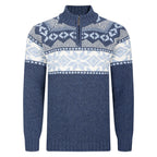 Peter Gribby Nordic Quarter Zip Sweater - Midnight