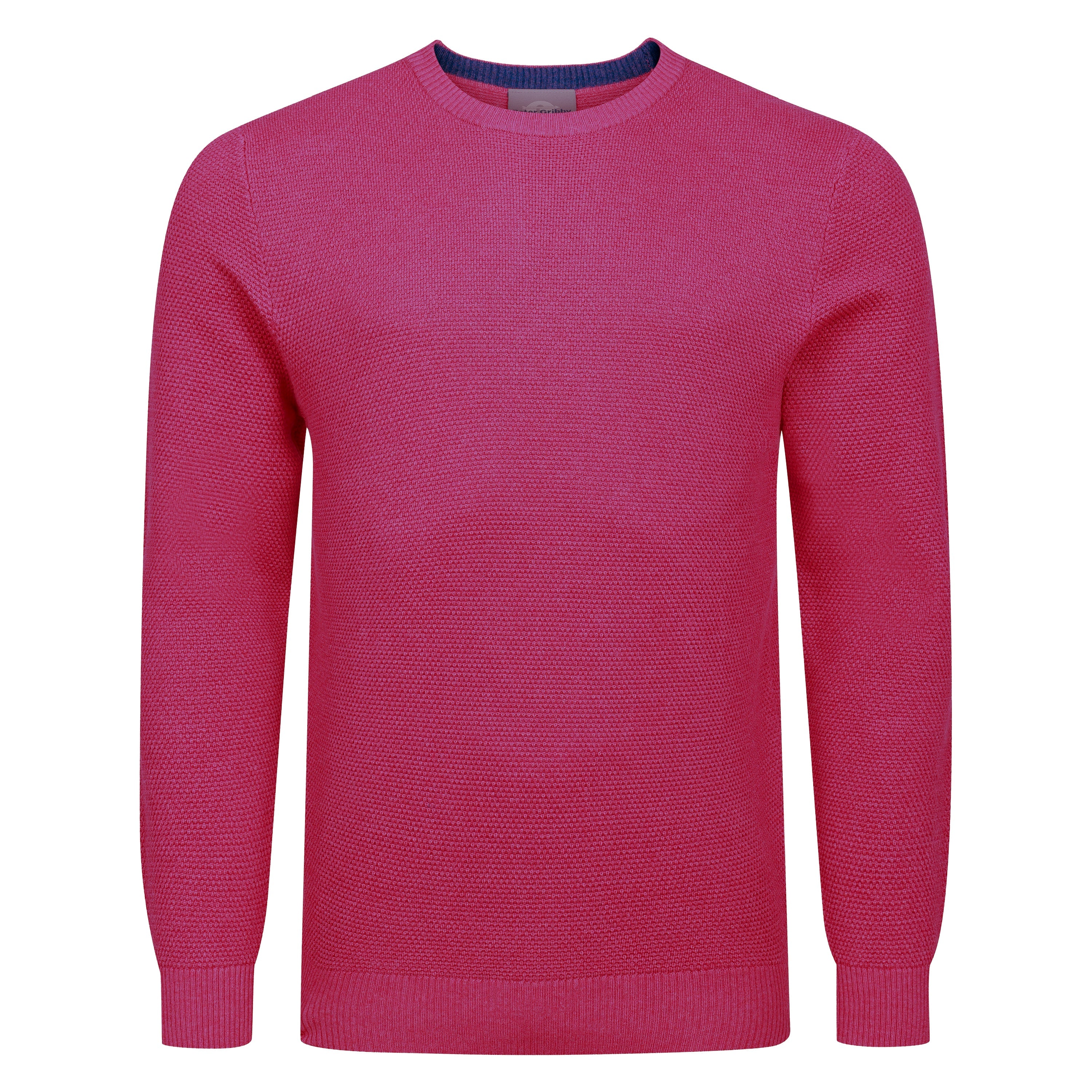 Peter Gribby Premium Combed Cotton Crew Neck Jumper - Dark Pink