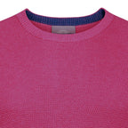 Peter Gribby Premium Combed Cotton Crew Neck Jumper - Dark Pink