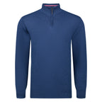 Peter Gribby Premium Combed Cotton ¼ Zip Jumper - Indigo