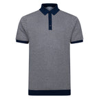 Peter Gribby Short Sleeve Herringbone Knitted Polo