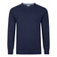 Peter Gribby Mens Lambswool Crew Neck Jumper - Navy
