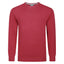 Peter Gribby Mens Lambswool Crew Neck Jumper - Raspberry