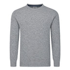 Peter Gribby Mens Lambswool Crew Neck Jumper - Silver