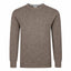 Peter Gribby Mens Lambswool Crew Neck Jumper - Taupe