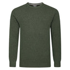 Peter Gribby Mens Lambswool Crew Neck Jumper - Thyme